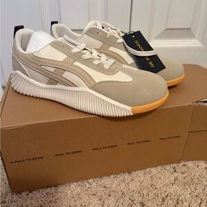 Women's Cream and Gray Athletic Shoes